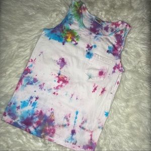 🔥SOLD🔥 Comfort Colors Hand Tie Dyed Pocket Tank Top Size Small